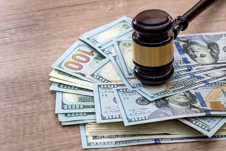Gavel and money